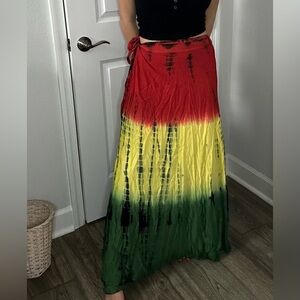 Colorful Tie-Dye Maxi Skirt
